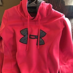 Columbia and Under Amour hoodies. Pink and Blue